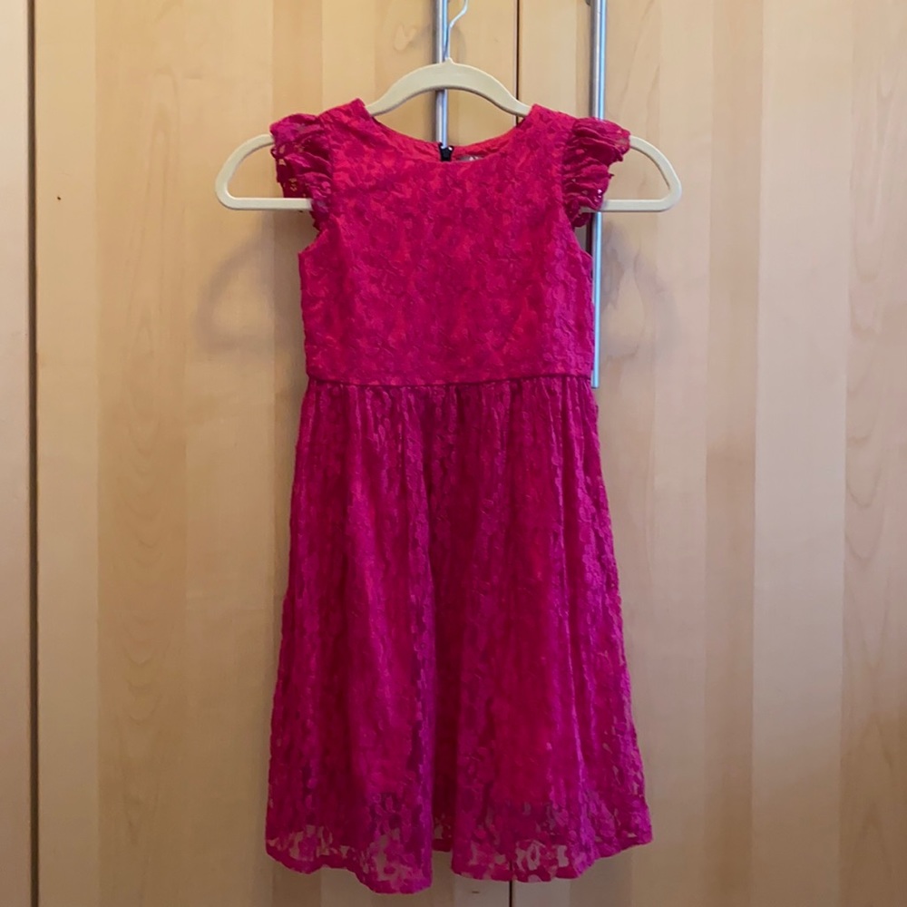 ATUN - Girls size 7-8Y fuchsia dress